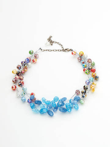 Multi-Colored Glass Bead Necklace